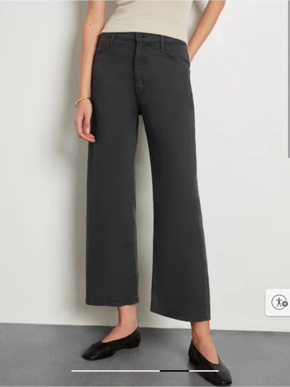 MOTHER The Dodger Ankle Washed Black Relaxed Straight Jeans 28 EUC - Picture 1 of 15